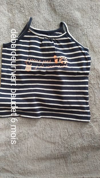 Débardeur vert baudet 6 mois