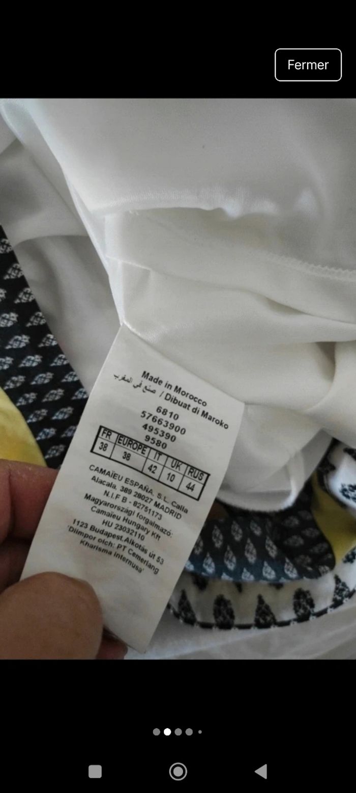 Robe imprimée Camaïeu taille 38 - photo numéro 2