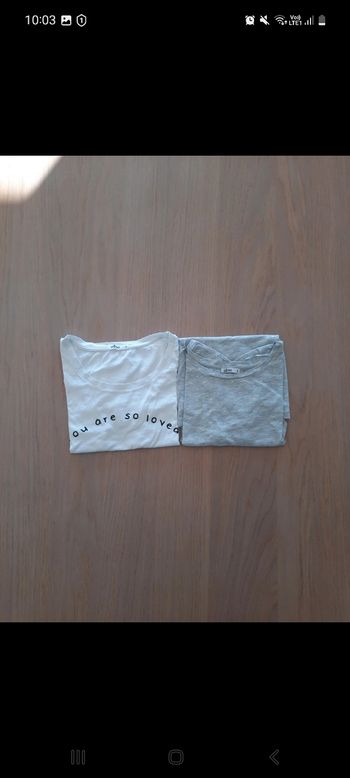 Lot 2 t-shirts grossesse S