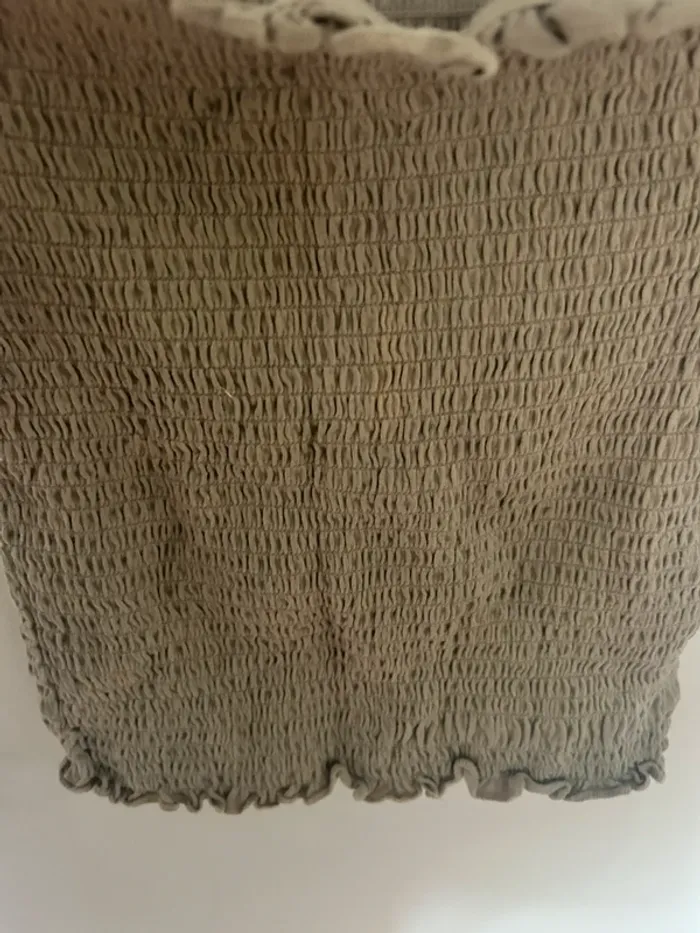 Petit haut court beige H&M taille L - photo numéro 2