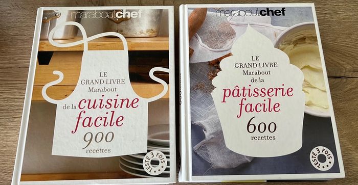2 Livres cuisines et pâtisserie Marabout chef