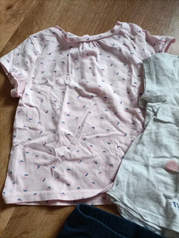 Ensemble t-shirt manches courtes et legging 12 mois - photo numéro 2