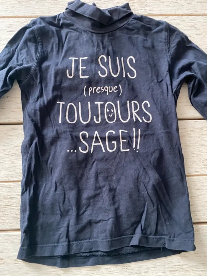 Ensemble polo col roulé + jogging 3/4 ans - photo numéro 4
