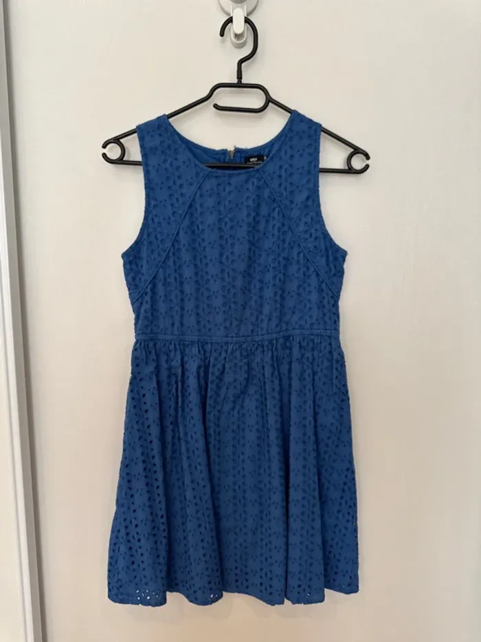 Robe fille trapèze broderie chic fille été