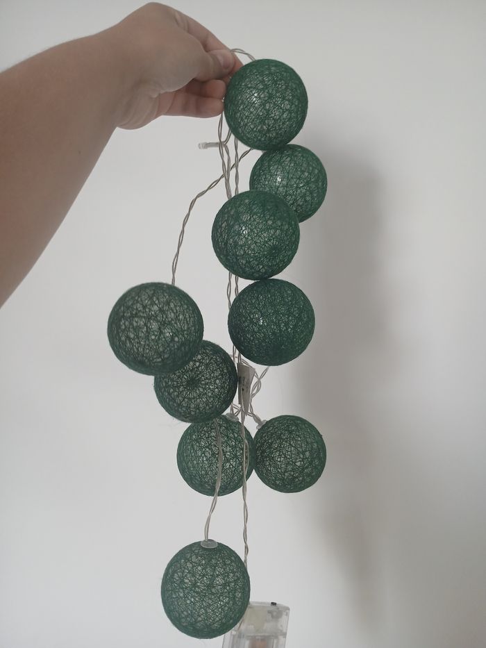 Guirlande lumineuse boule verte - photo numéro 2