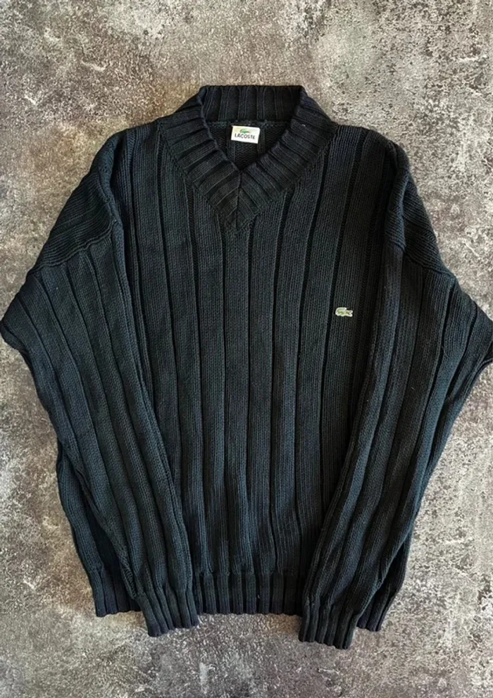 Pull noir homme Lacoste taille 3XL Suéter negro hombre Maglione nero uomo Schwarzer Pullover Herren