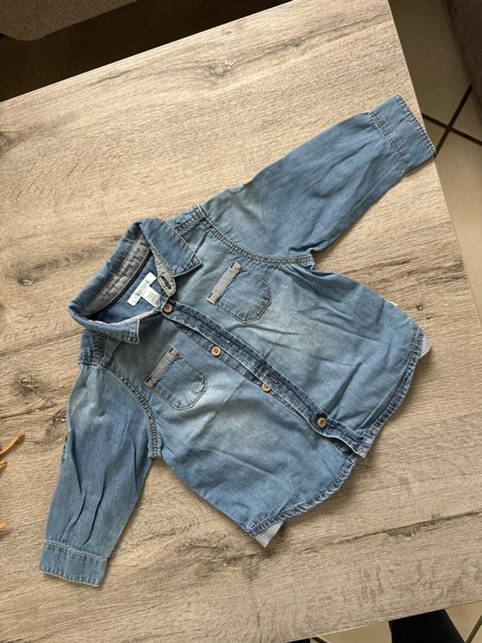 Chemise en jean obaibi 12 mois - photo numéro 2