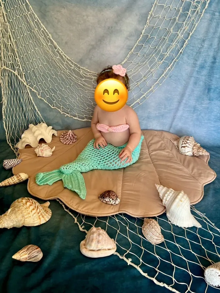 Tenue shooting nouveau né et bébé - sirène - photo numéro 7