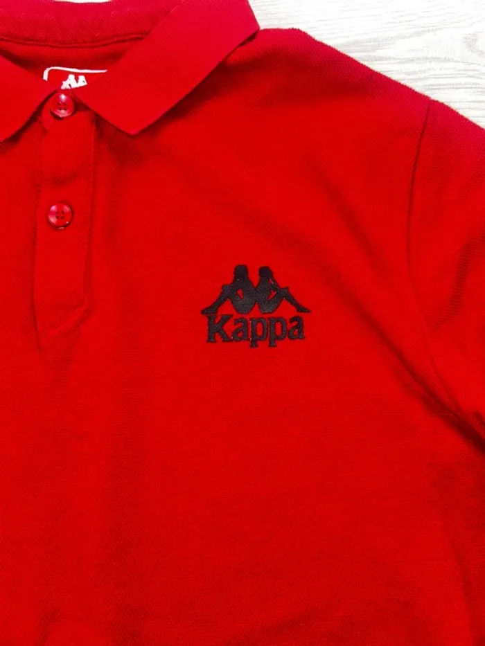 Polo rouge homme Kappa logo brodé vintage streetwear taille M 67 casual sport rétro - photo numéro 4