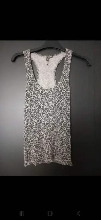 Débardeur léopard gris Jennyfer T38
