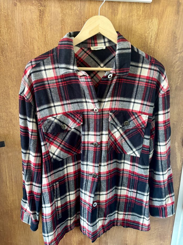 Surchemise Oversize Noir Rouge - photo numéro 2