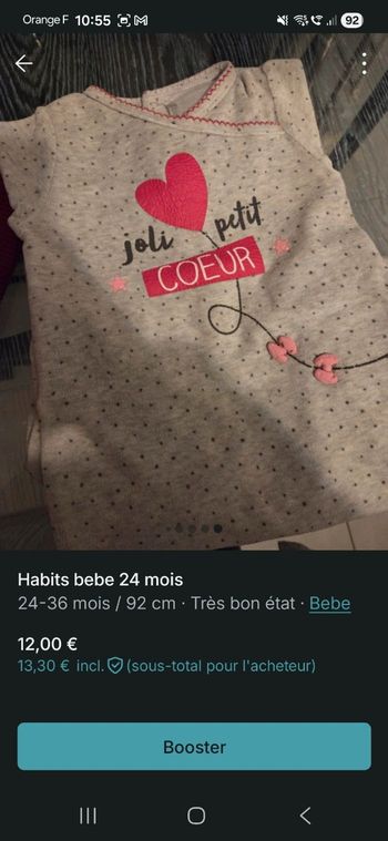 Habits bebe fille 