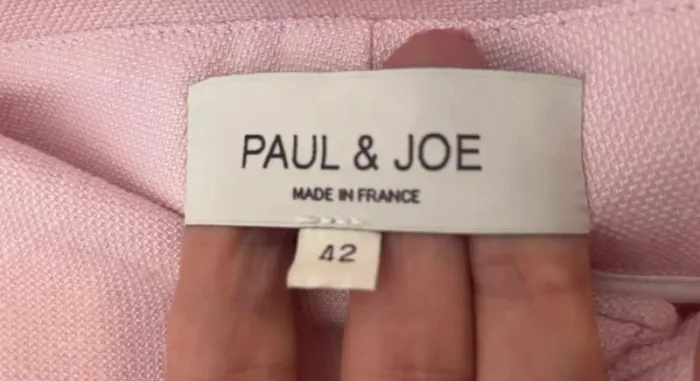 Paul & joe , pantalon, coupe droite rose pour l’été femme, taille 42 - photo numéro 3