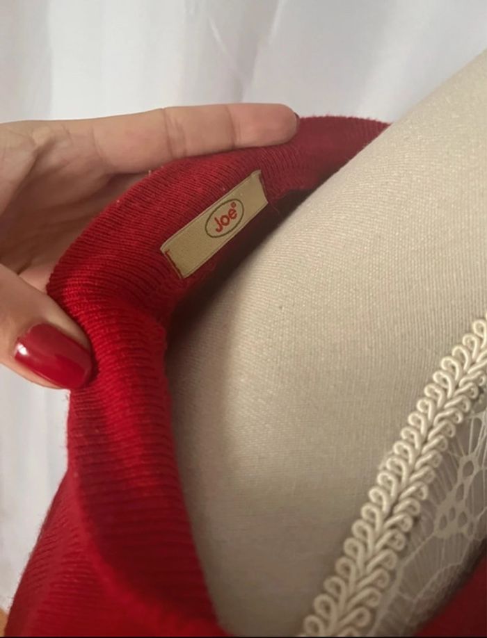 Petit pull rayé blanc rouge Joe taille 36 S - photo numéro 5
