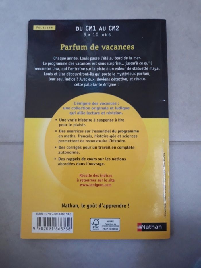 Livre policier "un parfum de vacances " neuf - photo numéro 2