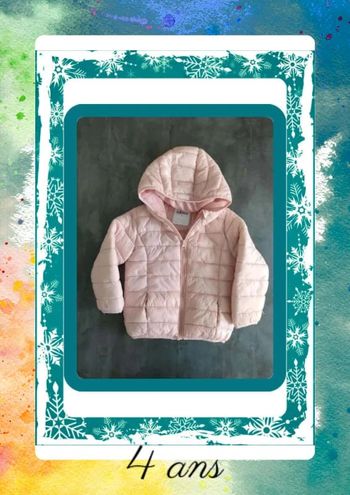 Doudoune rose pale / 4 ans / GEMO