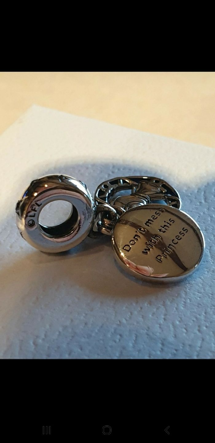 Charm Pandora >< Star Wars double pendant  "Princesse Leia" - photo numéro 6