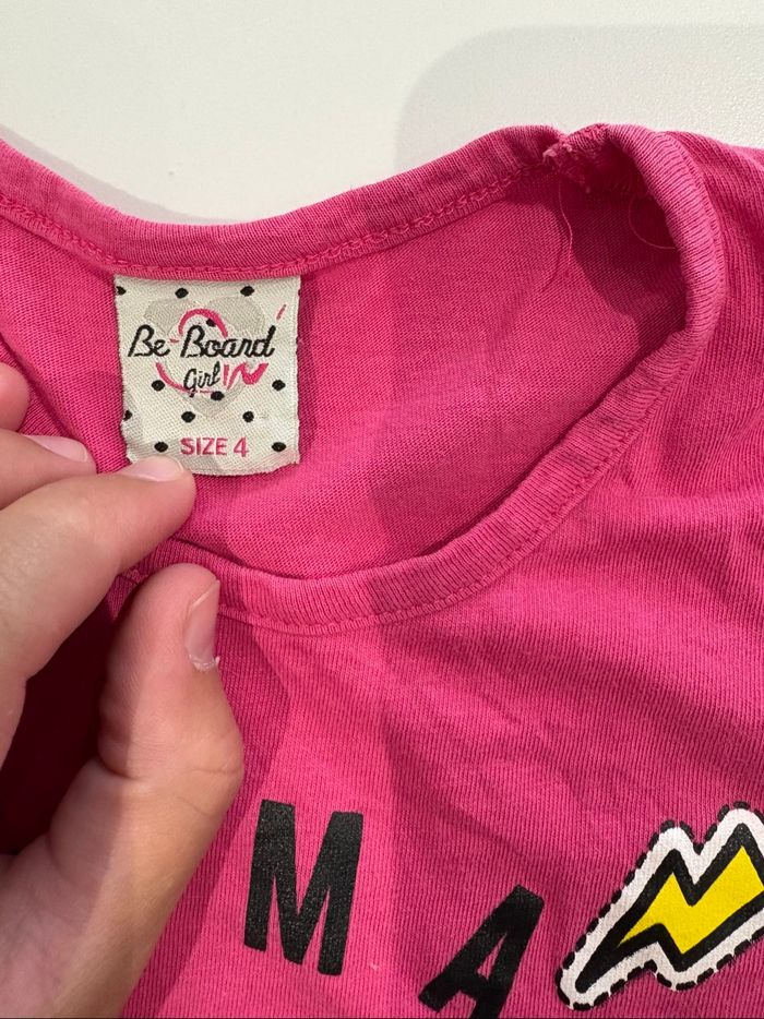 T-shirt sans manches fuchsia/rose 4 ans Be Board Girls - photo numéro 2