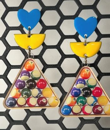 Boucles d’oreilles - Passion billard