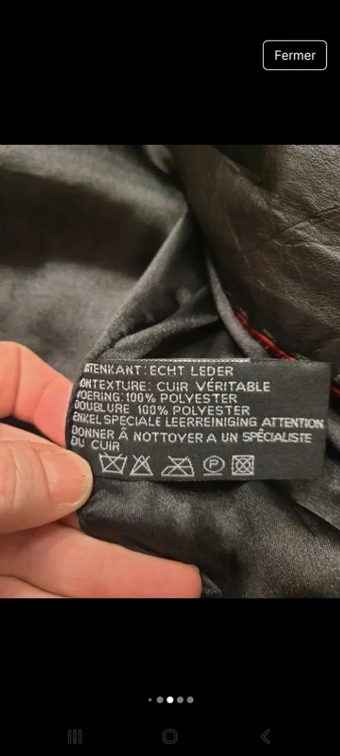 Manteau vintage cuir noir Authentic taille 42 - photo numéro 17