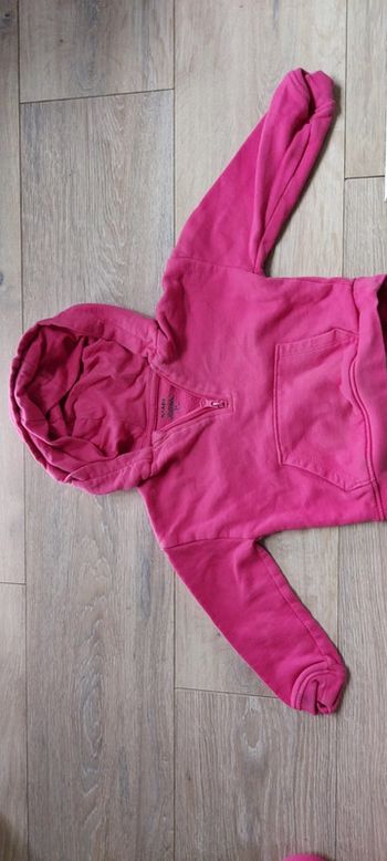 Pull à capuche rose, manches longues, Kiabi, 3 ans