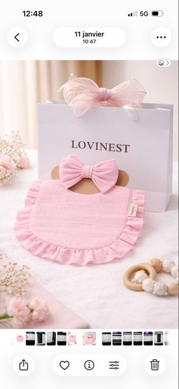 Bavoir avec bandeau Lovinest