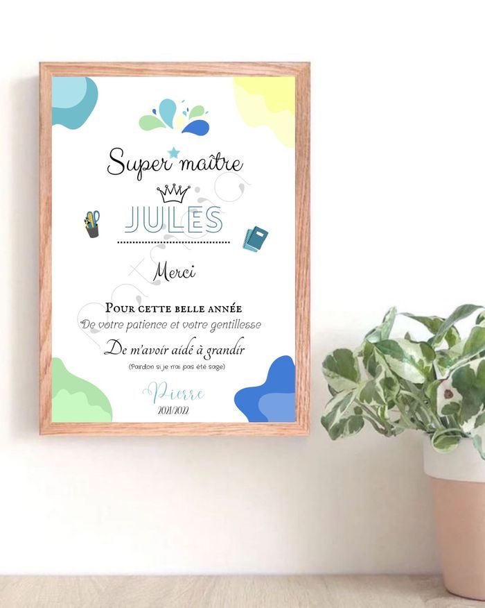Affiche maîtresse maître atsem Aesh nounou … personnalisée - photo numéro 4