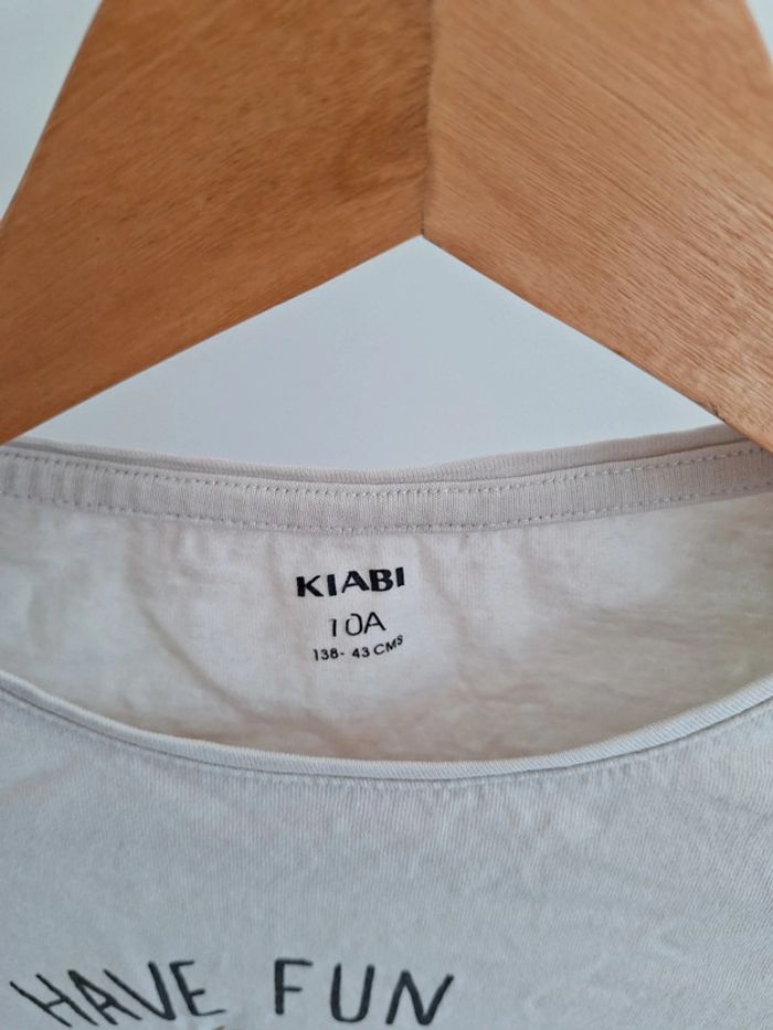T-shirt manche longue blanc à motif enfant fille Kiabi 10 ans - photo numéro 3