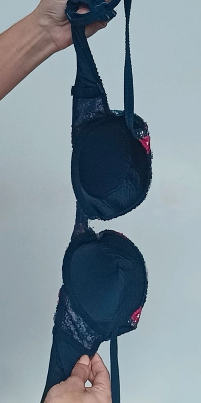 Soutien gorge broderies patchwork fleuri 90b - photo numéro 3