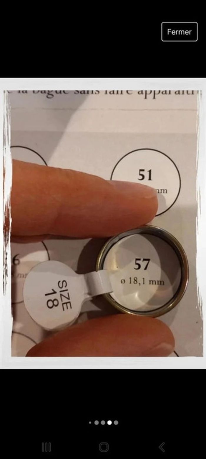 Bague en acier inoxydable taille 18 (57) - photo numéro 5