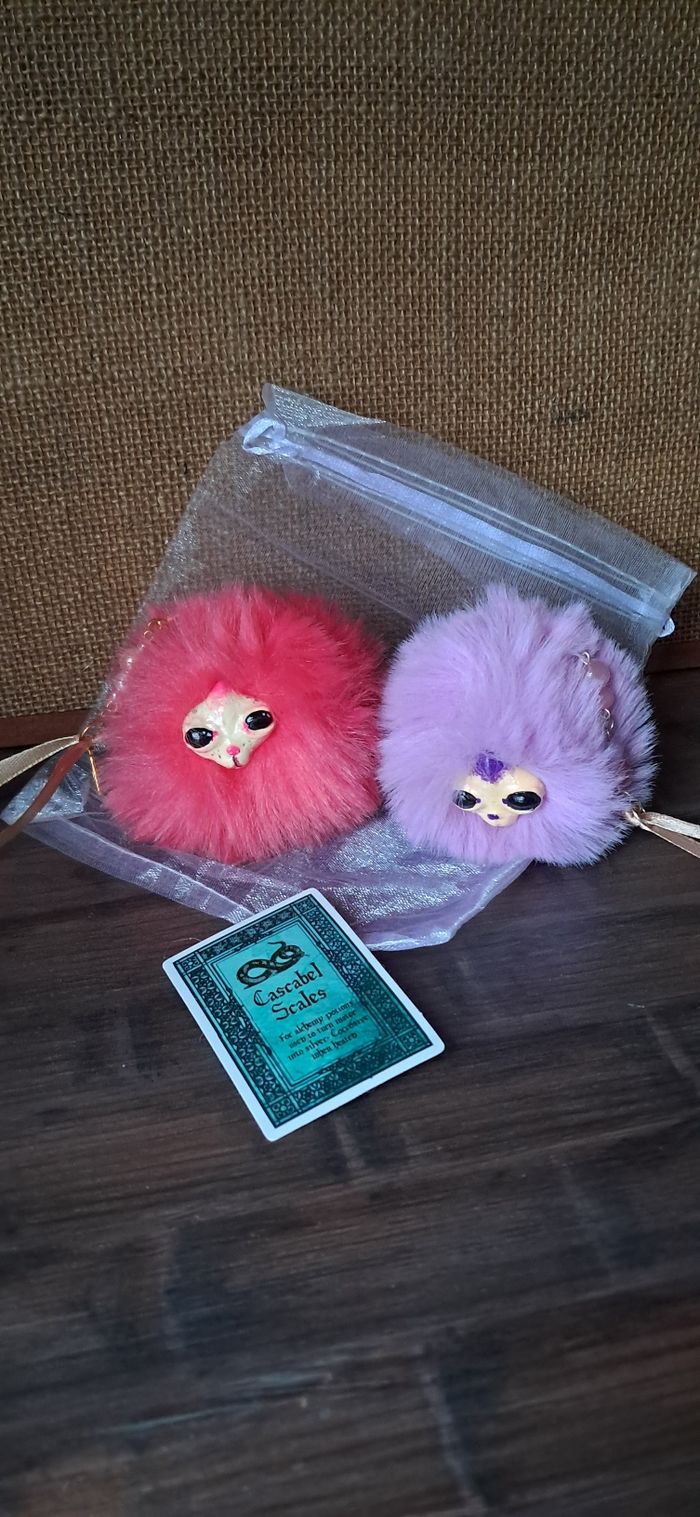 Duo ornement boursouflet rose et violet