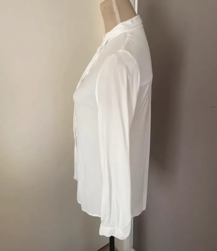 Promod chemise blouse Haut voilé invisible blanche femme taille 36 - photo numéro 2
