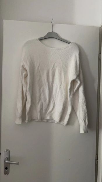 Pull blanc tout doux