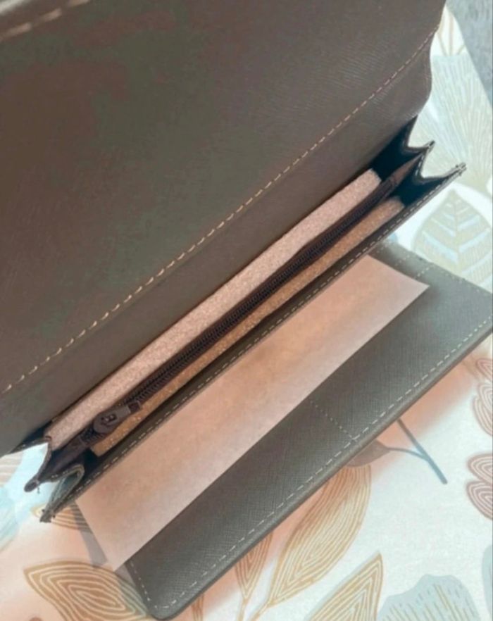 Portefeuille gris avec porte-cartes indépendants - photo numéro 4