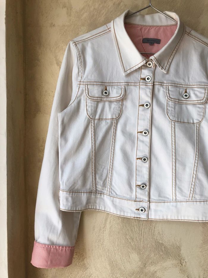 Veste en jean blanc Tex 42 - photo numéro 3