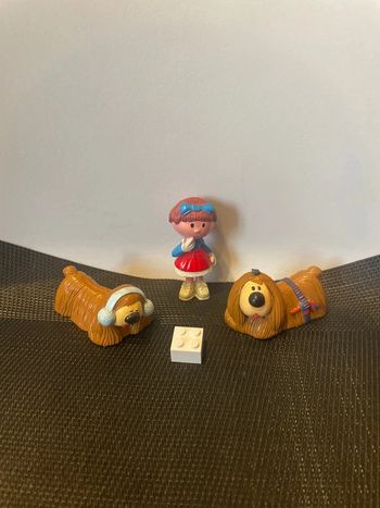 Le Manège enchanté lot 3 figurines pvc Margotte et Pollux AB toys vintage
