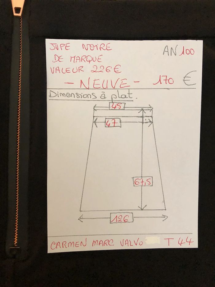 AN100: Jupe Carmen marc valvo T44 NEUVE - photo numéro 9