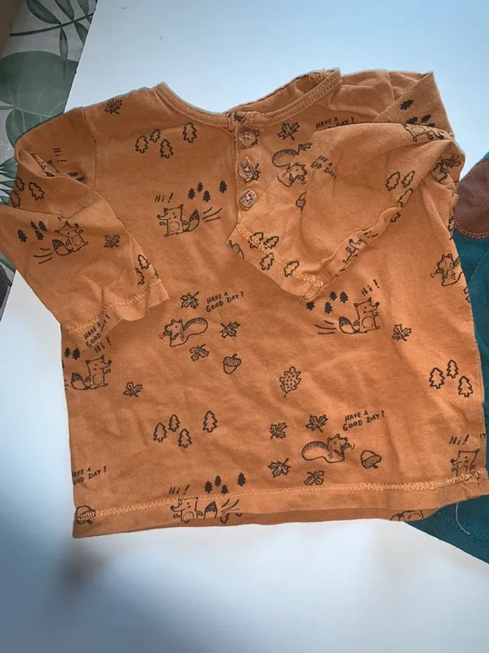Lot de deux t-shirt 6 mois - photo numéro 3