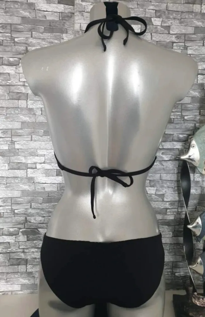 Maillot de bain noir sexy frange T36 - photo numéro 2