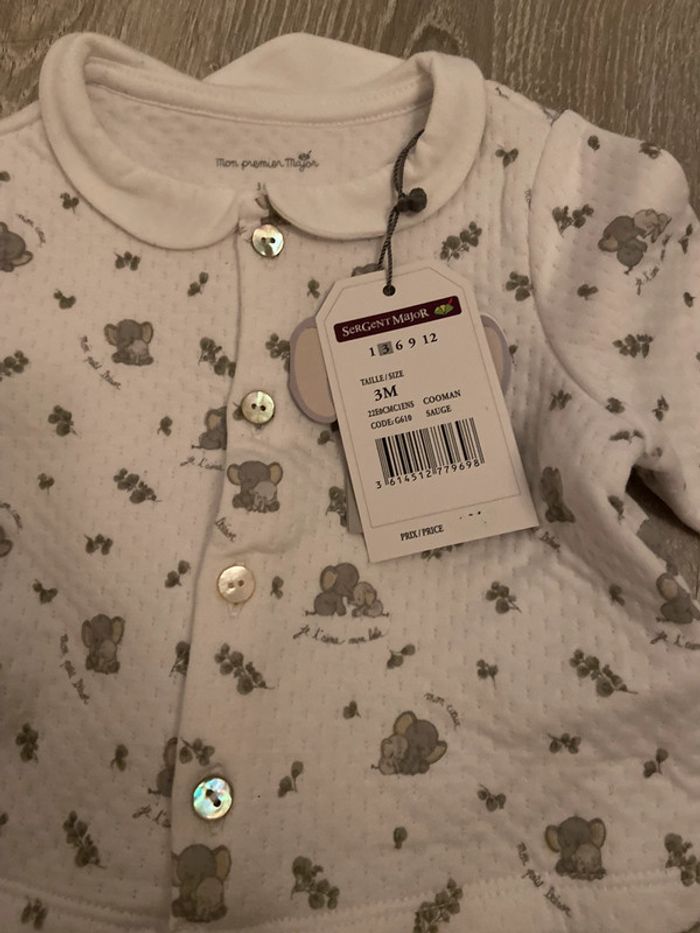 Ensemble sergent major + pyjama assorti neuf 3 mois - photo numéro 2