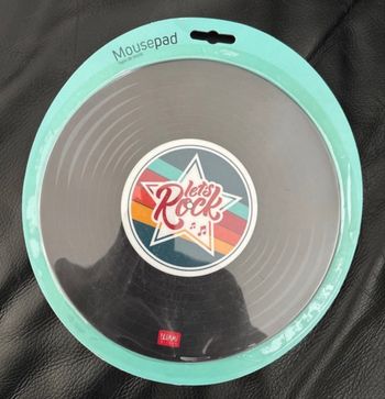 Tapis de souris forme disque vinyle