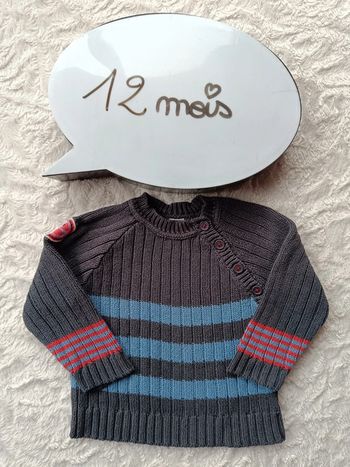 Pull rayures maille Garçon 12 mois