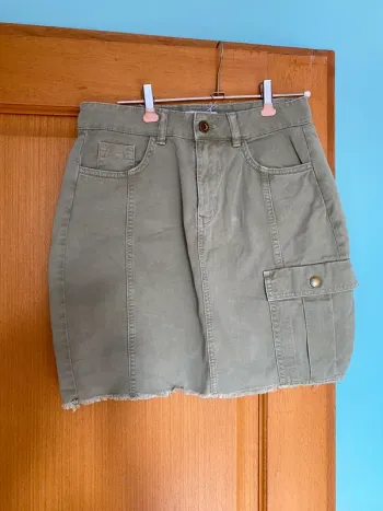 jupe zara kaki cargo taille S neuve