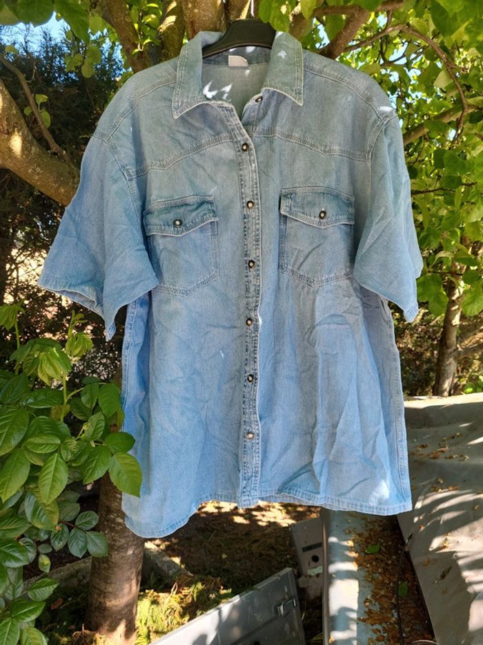 Chemise jean bleue