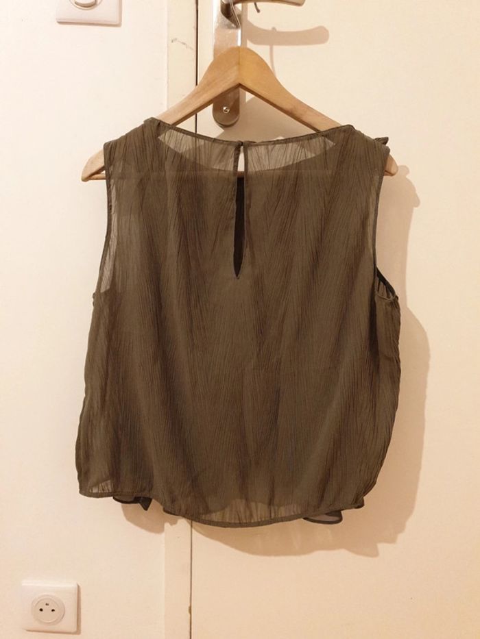 Top plissé kaki - photo numéro 2