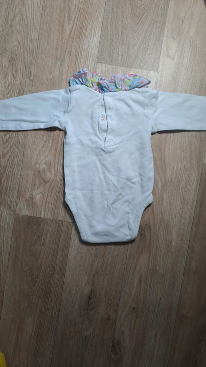 Body manches longues col Claudine liberty Jacadi 6 mois fille - photo numéro 2