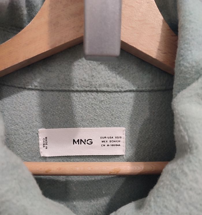 Veste chemise femme vert clair mango 34 - photo numéro 3