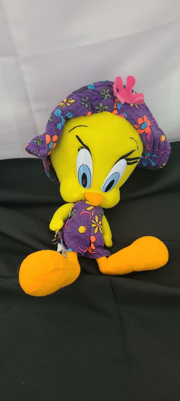 Vintage 1998 Peluche Warner Brothers Looney Tunes Titi oiseau grande 27 - photo numéro 6