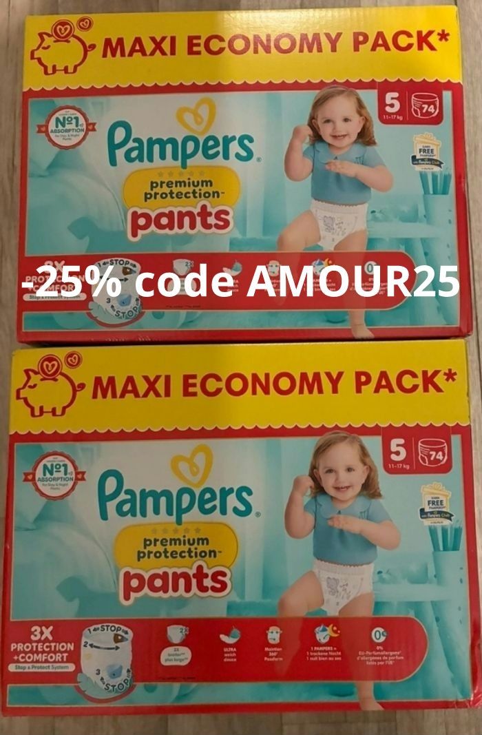 2 packs de 7 couches