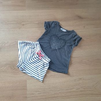🩷 Ensemble tee-shirt Mc short  H&M/Kiabi #emyfleury_4ansfille